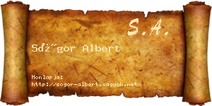 Sógor Albert névjegykártya